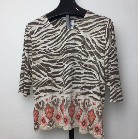 Ntouch Zebra Print Quarter Length Sleeve Large - Picture 1 of 4
